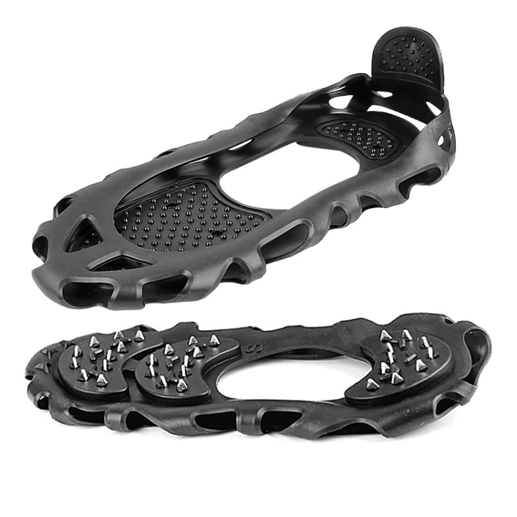 30 Point Cleats Crampons Spikes for Walking, Jogging, Hiking, Mountaineering Ice Snow Grips, Size: XL(Black)