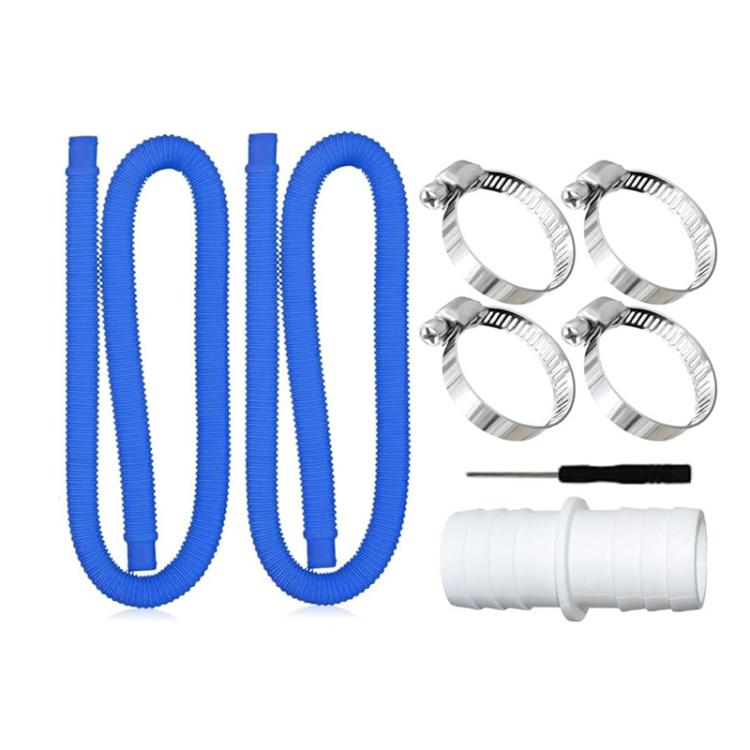 32mm Pool Hose + Connector + Screwdriver For Intex 300 GPH/530 GPH, Length: 1.5m Blue Hose