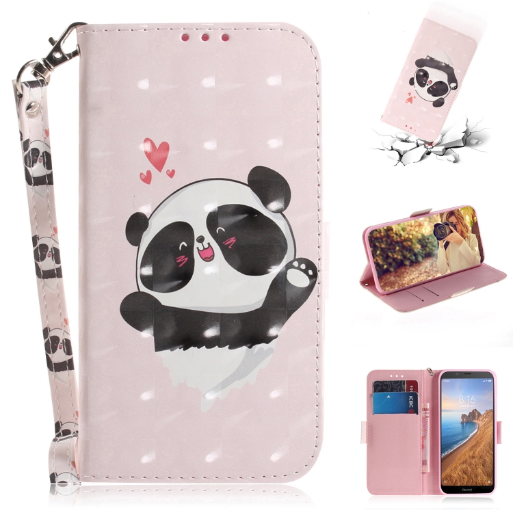3D Painting Pattern Coloured Drawing Horizontal Flip Leather Case for Xiaomi Redmi 7A, with Holder & Card Slots & Wallet(Love Bear)