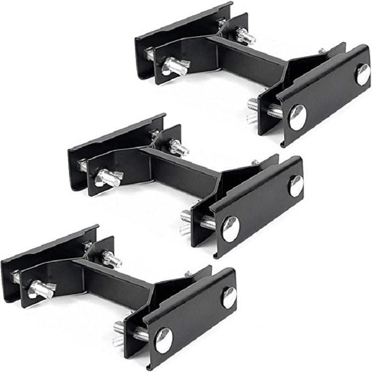 3pcs /Pack Outdoor Umbrella Clamp Holder for Garden Patio Balcony Sun Shade Pole Stabilizer Mounting Bracket(Black)