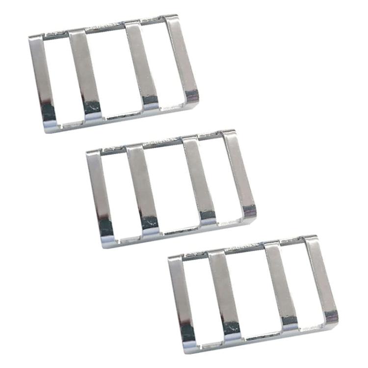 3pcs/Pack Swimming Pool Mesh Enclosure Stainless Steel Bar Buckle Swimming Pool Safety Cover Fixed Buckle(Silver)