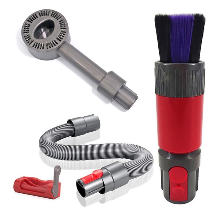 4-in-1 Red Scratch-Free Dusting Brush Accessories Kit For Dyson V7 V8 V10 V11 V15 Vacuum Attachment Set