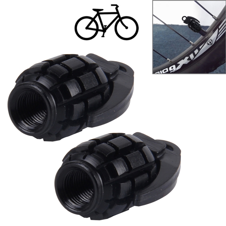 4 PCS Universal Bicycle Tire Valve Caps(Black)