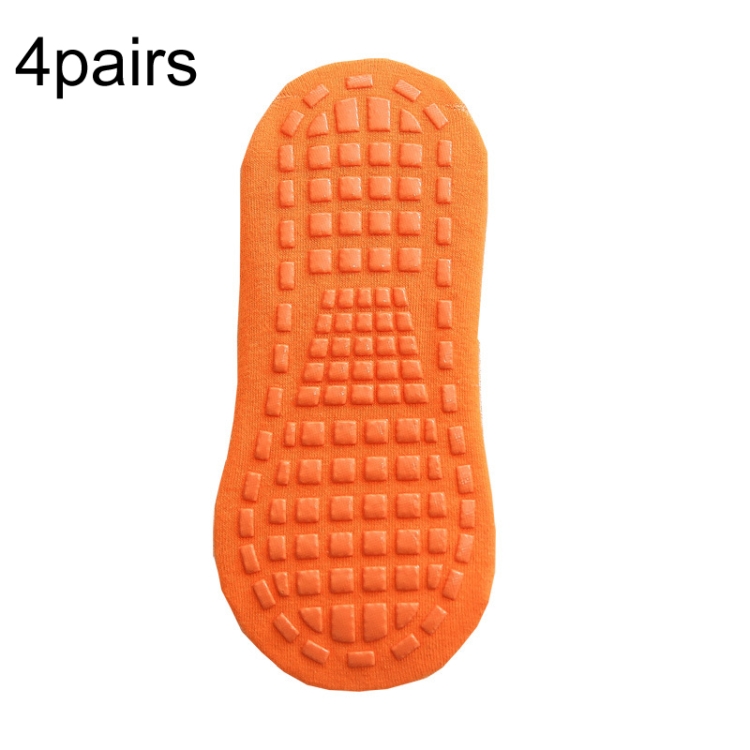 4pairs Trampoline Socks Dotted Rubber Non-slip Floor Socks Yoga Socks - Miniatura 4