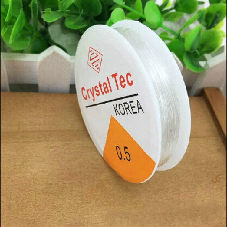 5 PCS Transparent Fishing Line Elastic Line DIY Handmade Jewelry Accessories Material Beads Bead Wire Rope, Size:0.5mm