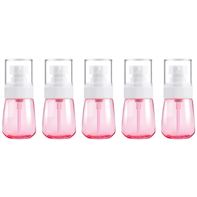 5 PCS Travel Plastic Bottles Leak Proof Portable Travel Accessories Small Bottles Containers, 30ml(Pink)
