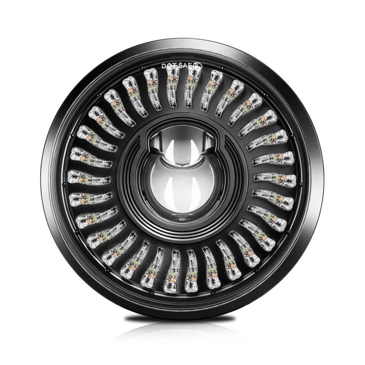 5.75-Inch High-Power Motorcycle Headlight With Flowing Light And Cut-Line Halo(R26)