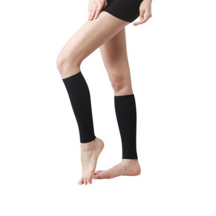 5pairs /Pack 168 Needle Nylon Compression Football Socks Calf Support, Size: Free Size(Black)