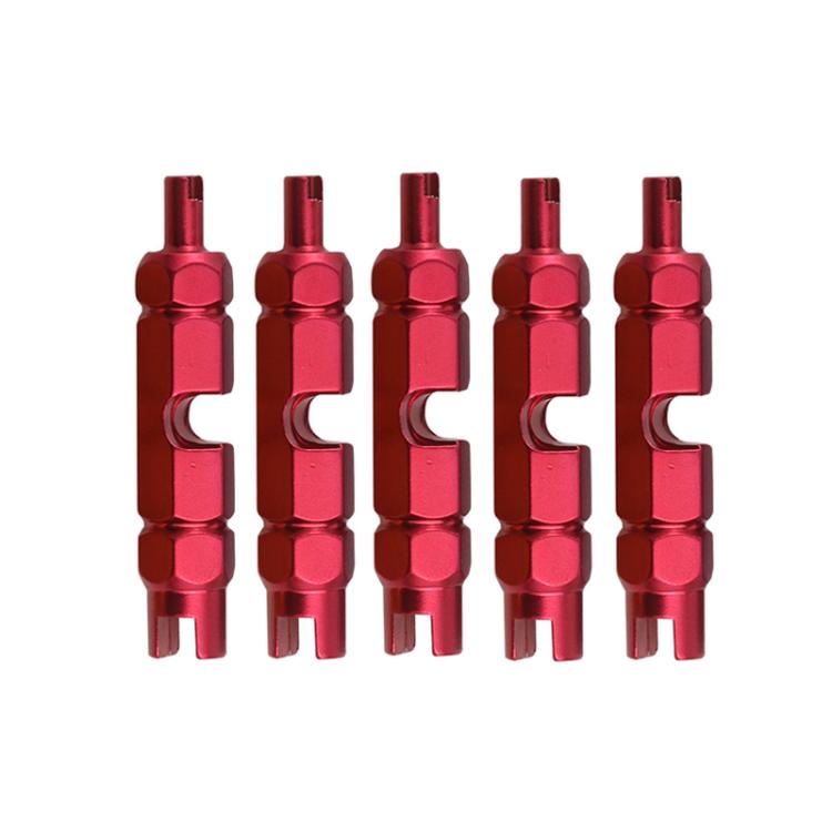 5pcs Multi-purpose Bicycle Valve Core Removal Wrench(Red)