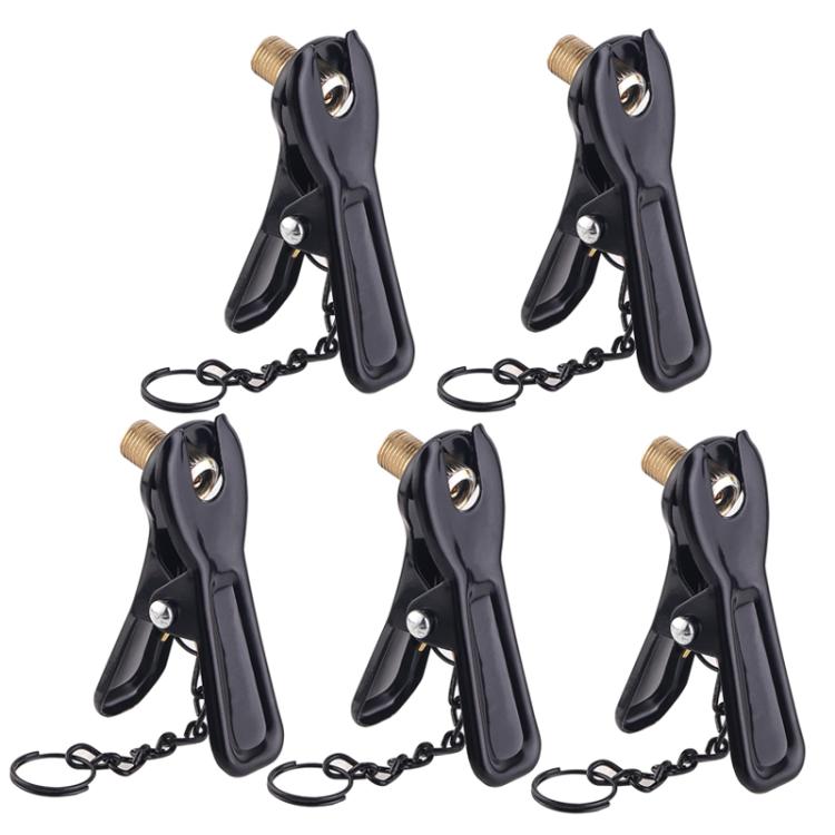 5pcs Schrader To Presta Valve Adapter Clip Portable Presta Valve Inflation Adapter(Black)