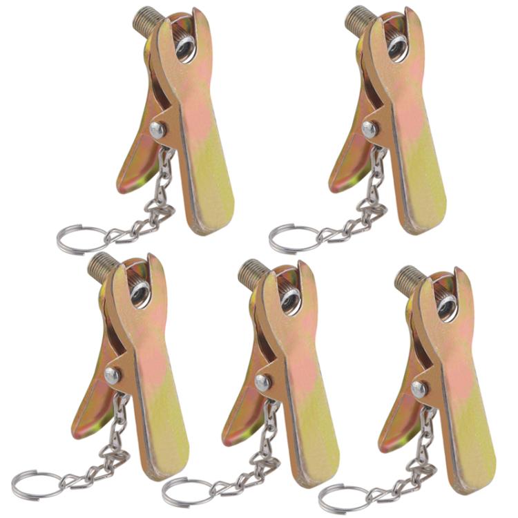 5pcs Schrader To Presta Valve Adapter Clip Portable Presta Valve Inflation Adapter(Gold)