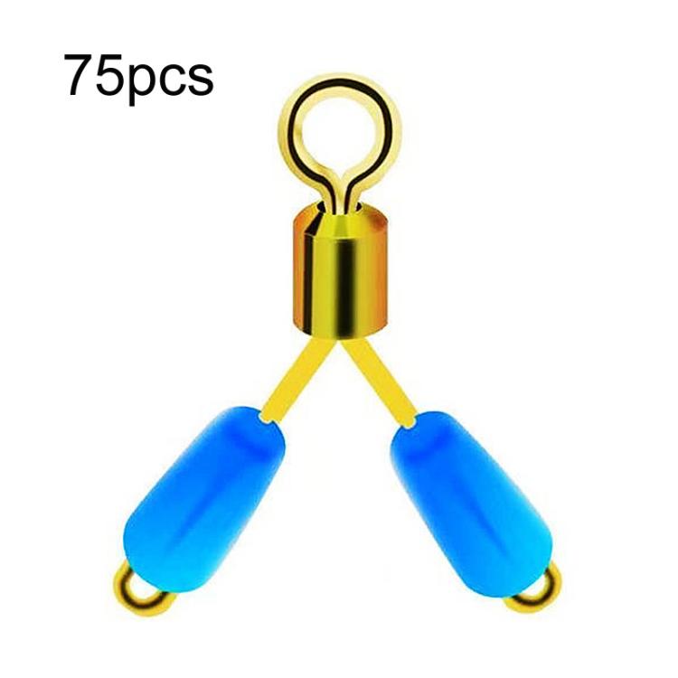 75pcs Anti-Tangle Figure 8 Swivel Connector Anti-Tangle Silicone Quick Leader Clip, Spec: Medium