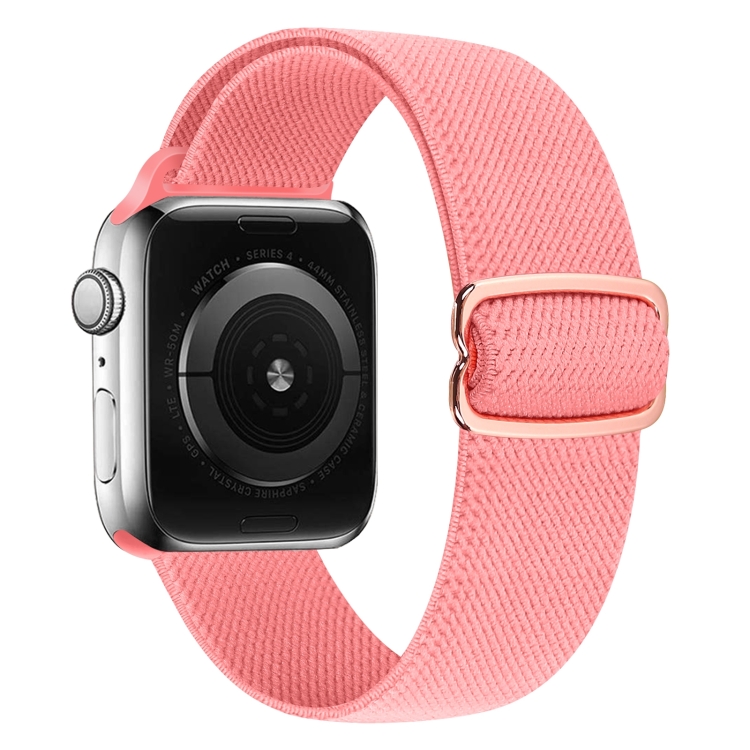 8-shaped Buckle Nylon Watch Band For Apple Watch Ultra 49mm&Watch Ultra 2 49mm / Series 9&8&7 45mm / SE 3&SE 2&6&SE&5&4 44mm / 3&2&1 42mm(Pink)