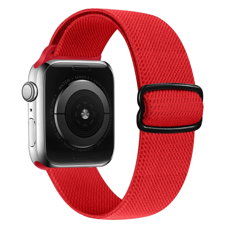 8-shaped Buckle Nylon Watch Band For Apple Watch Ultra 49mm&Watch Ultra 2 49mm / Series 9&8&7 45mm / SE 3&SE 2&6&SE&5&4 44mm / 3&2&1 42mm(Red)