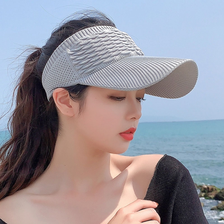 8010 Lady Empty Top Outdoor Sports Peaked Cap Students Sun Hat(Grey)