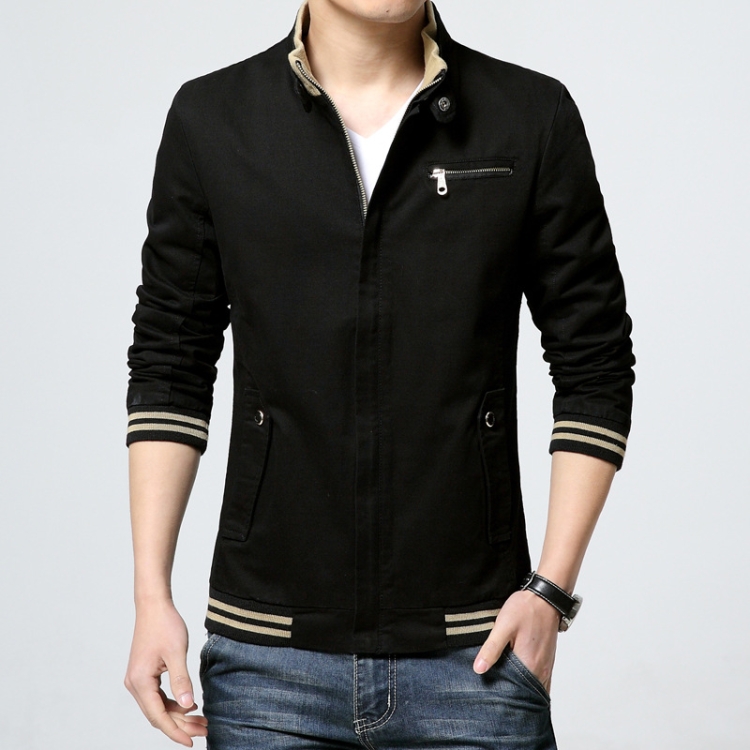 8803 Men Jacket Casual Coat, Size: L(Black)