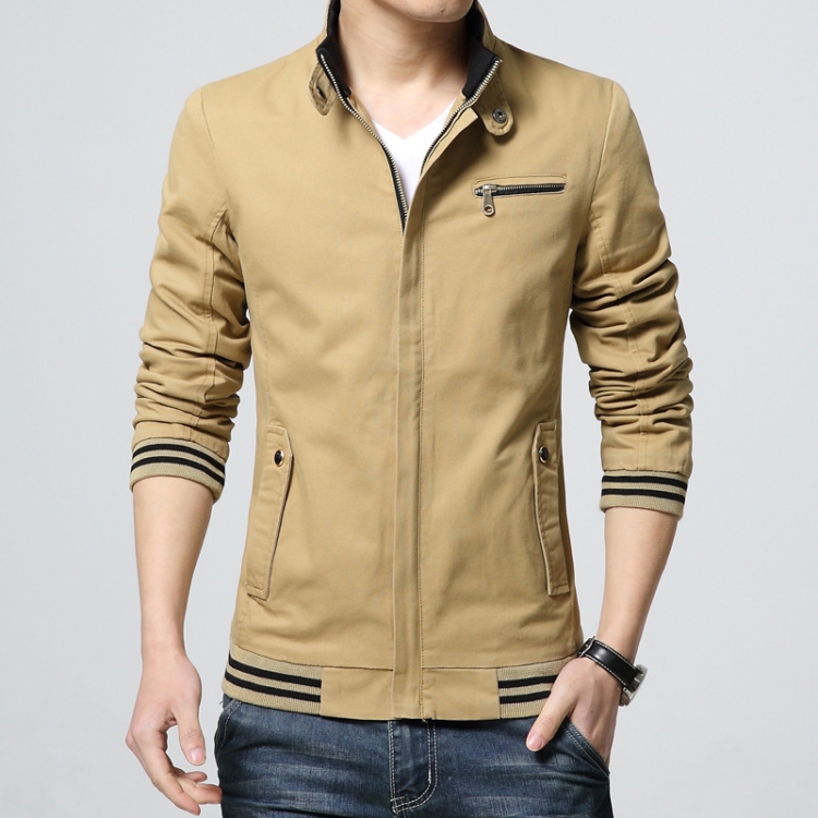 8803 Men Jacket Casual Coat, Size: XXXL(Khaki)