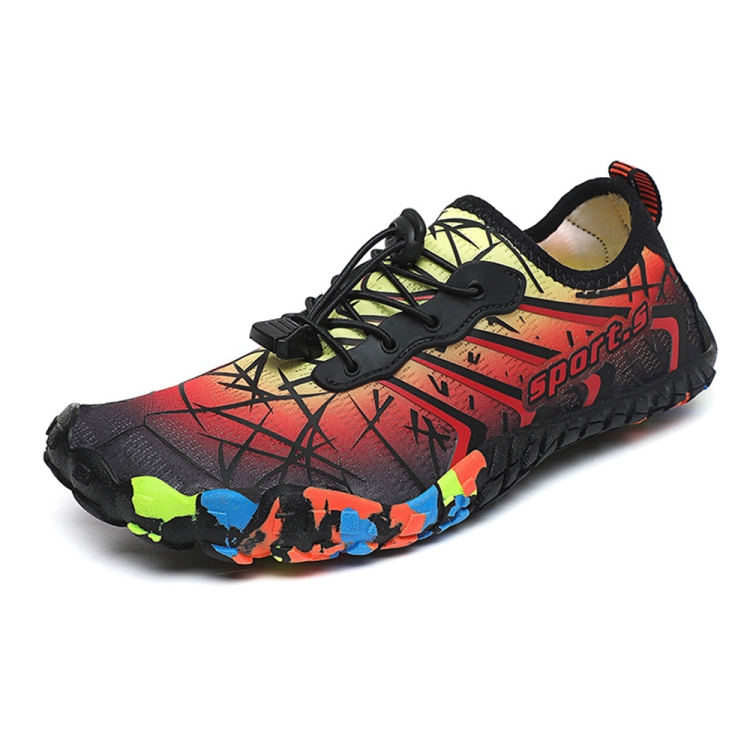 999 Lovers Style Soft Sole Outdoor Beach River Hiking Shoes, Size:43(Gradient Red)