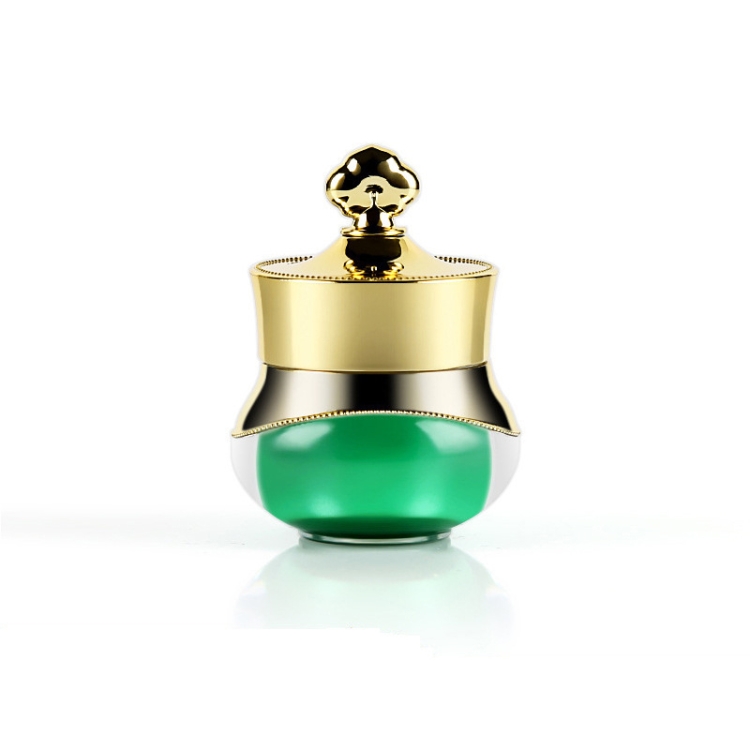 Acrylic Travel Containers with Hard Sealed Lids Suitable for Face Hand Body Cream, 5ml(Green)