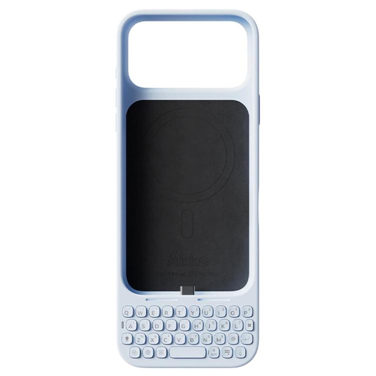 AKKO Magnetic Phone Case External Keyboard For iPhone 17 Pro Max Blue
