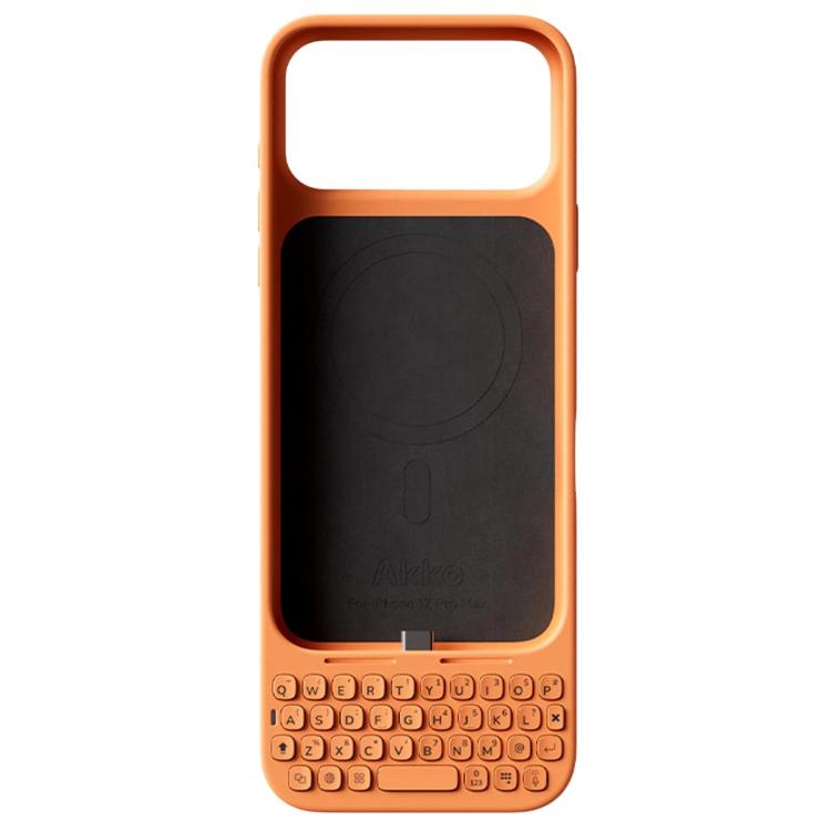 AKKO Magnetic Phone Case External Keyboard For iPhone 17 Pro Max Orange