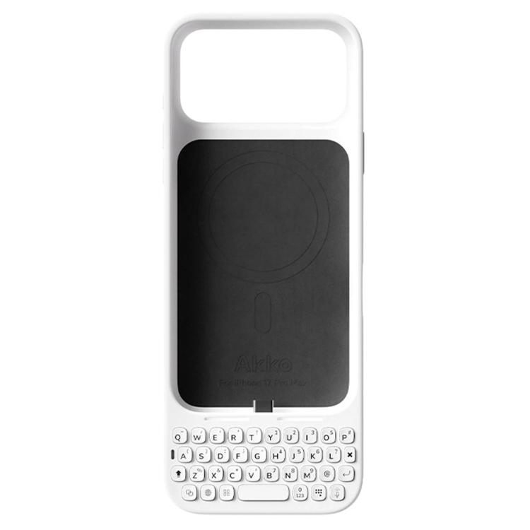 AKKO Magnetic Phone Case External Keyboard For iPhone 17 Pro Max White