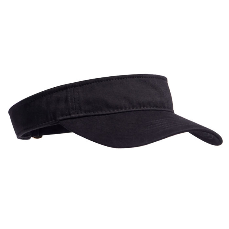 All-match Empty Top Sun Hat Summer Outdoor Peaked Cap(Black)