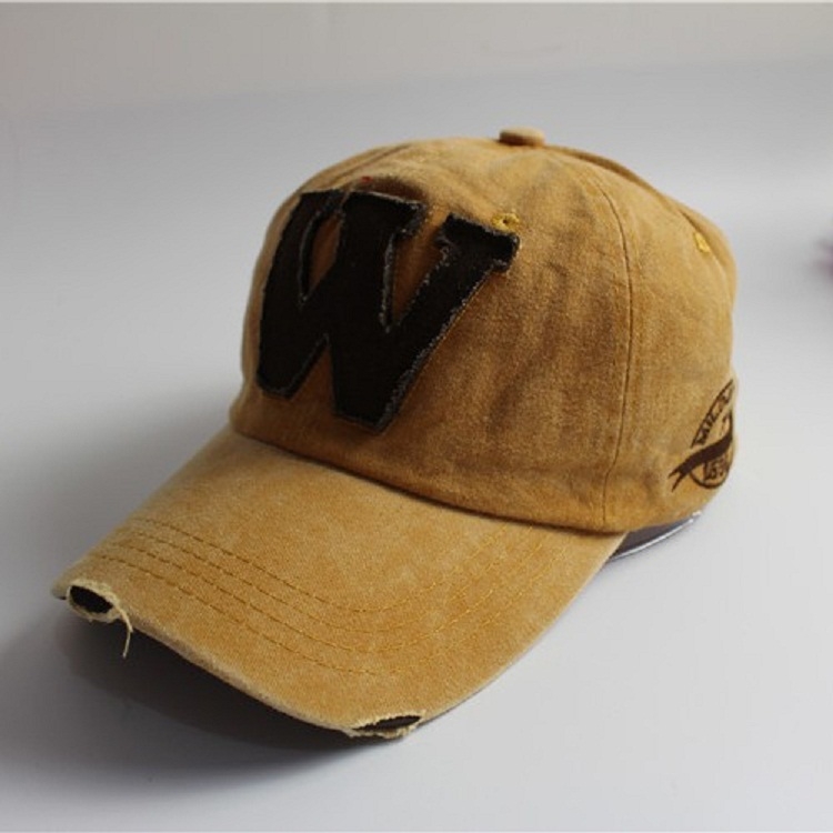 Alphabet Pattern Canvas Baseball Cap(Ginger)