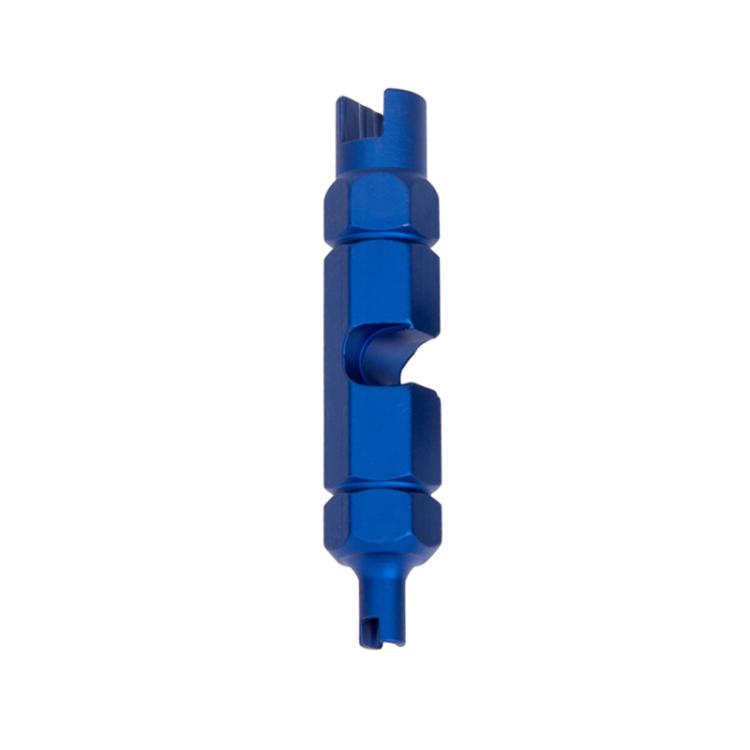 Aluminum Alloy American/French Bicycle Valve Core Removal Tool(Blue Hexagonal)