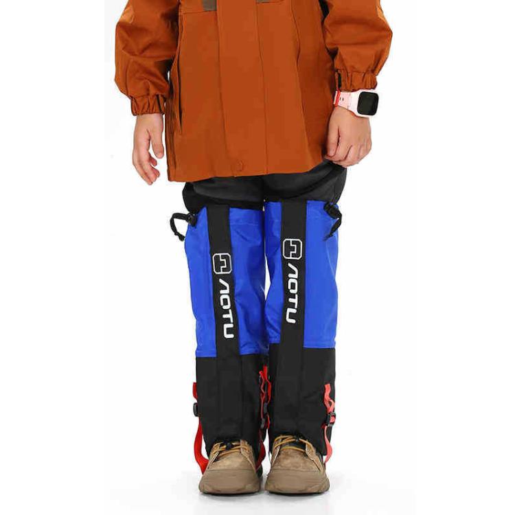 AOTU AT8913 1pair Children Riding Skiing Waterproof Calf Protectors Outdoor Sandproof Shoes Covers, Color: Blue M