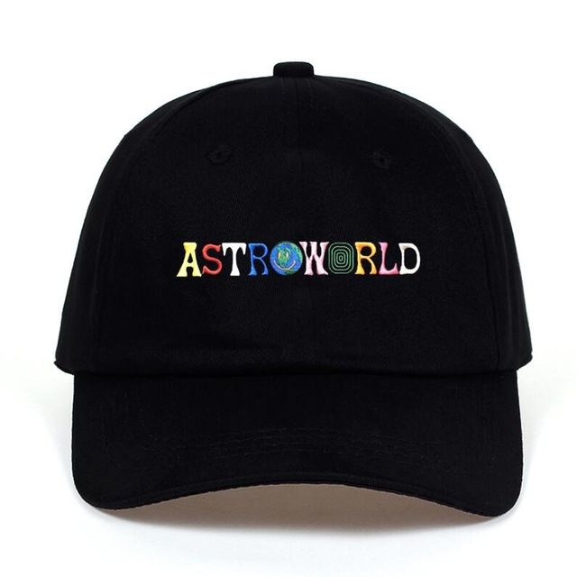 ASTROWORLD Dad Hat Unisex Cotton Embroidered Baseball Cap(Black)