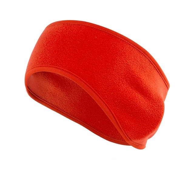Autumn and Winter Outdoor Sports Sweat-absorbent Breathable Warm Earmuffs Fleece Headband for Men / Women(Red)