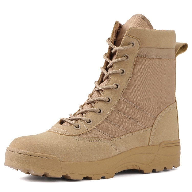 Autumn and Winter Padded Thickened Non-slip High-top Sports Boots, Size: 43(Khaki Padded)