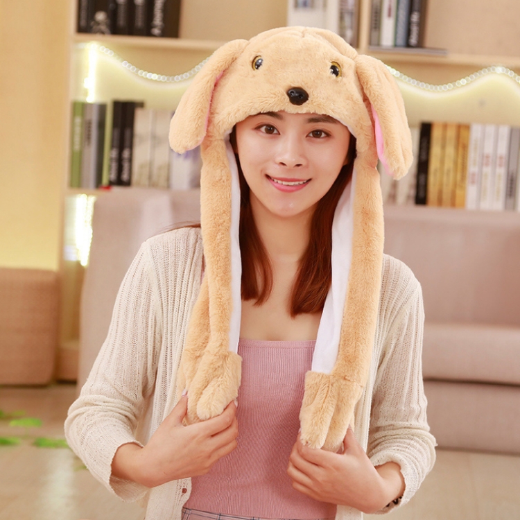 Autumn & Winter Cute Animal Magnet Airbag Ear Hat(Brown Puppy)