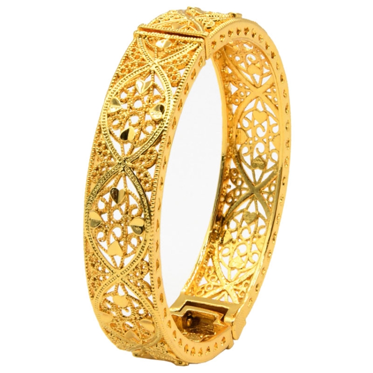 B-45 24K Gold Plated Bracelets Women Wedding Sand Gold Bracelet