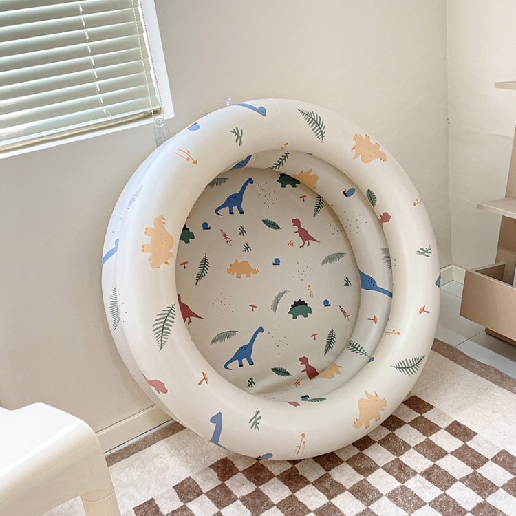 Baby Swimming Round Pool Summer Kids Water Toys Inflatable Bath Tub, Size: NO.120(Beige Dinosaur)