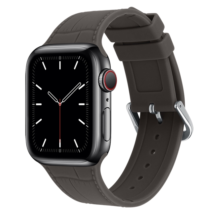 Bamboo Joint Silicone Watch Band For Apple Watch Series 9&8&7 41mm / SE 3&SE 2&6&SE&5&4 40mm / 3&2&1 38mm(Grey)