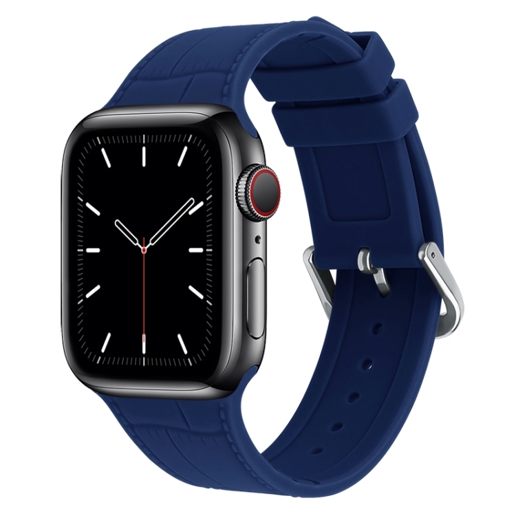 Bamboo Joint Silicone Watch Band For Apple Watch Ultra 49mm&Watch Ultra 2 49mm / Series 9&8&7 45mm / SE 3&SE 2&6&SE&5&4 44mm / 3&2&1 42mm(Dark Blue)