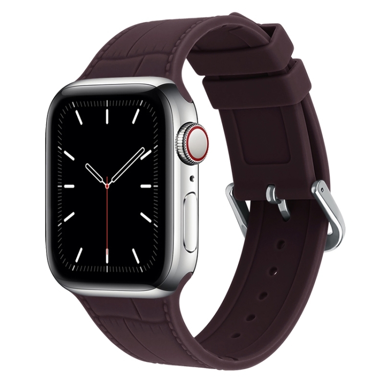 Bamboo Joint Silicone Watch Band For Apple Watch Ultra 49mm&Watch Ultra 2 49mm / Series 9&8&7 45mm / SE 3&SE 2&6&SE&5&4 44mm / 3&2&1 42mm(Plum Purple)