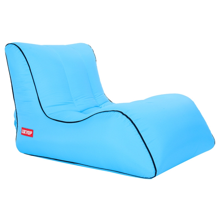 BB1803 Foldable Portable Inflatable Sofa Single Outdoor Inflatable Seat, Size: 100 x 80 x 70cm(Sky Blue)