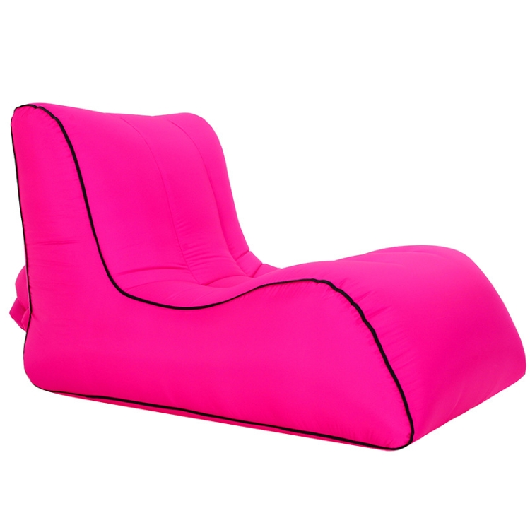 BB1803 Foldable Portable Inflatable Sofa Single Outdoor Inflatable Seat, Size: 90 x 70 x 65cm(Rose Red)