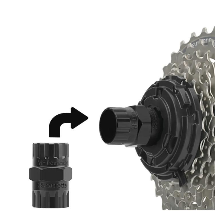 BIKERSAY 2-in-1 Bicycle Freewheel Removal Socket Tool Compatible with Cassette and Threaded Freewheels(BT013X)