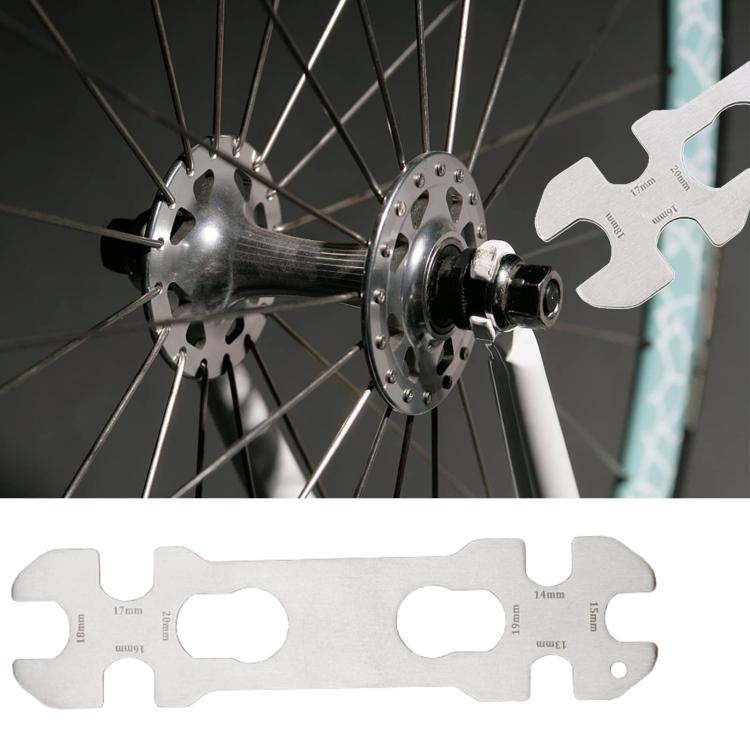 BIKERSAY 8 In 1 Bicycle Hub Thin Wrench with 8 Integrated Openings 13/14/15/16/17/18/19/20mm(BT102)