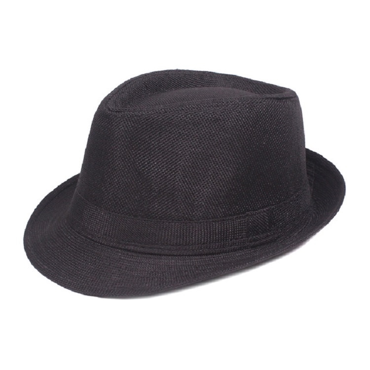 Black Fashion Seaside Sun Visor Hat Folding Net Surface Jazz Hat, Size:58cm
