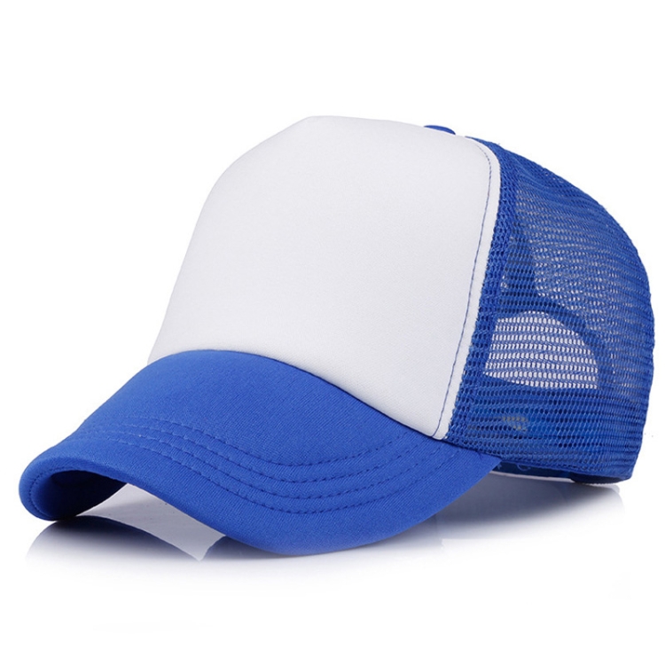 Blank Board Mesh Adjustable Baseball Cap(Blue)