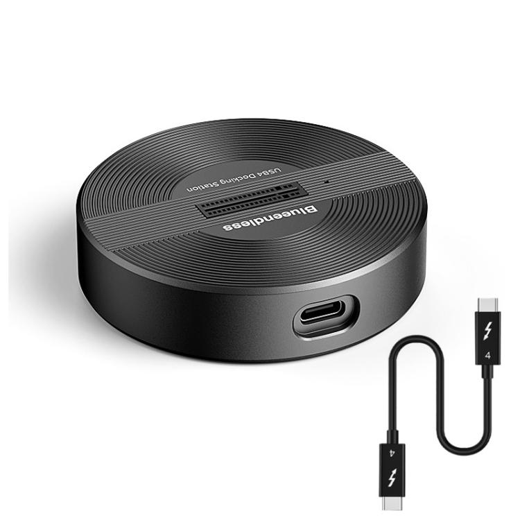 Blueendless SD04P 40Gbps Hard Drive Dock USB 4.0 Enclosure M.2 NVMe SSD Computers External Reader(Dark Gray)