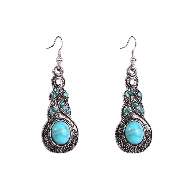 Bohemian Turquoise Natural Stone Sweater Vintage Pendant, Model: E1911-7