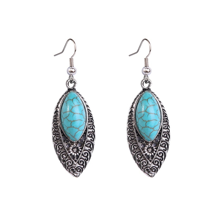 Bohemian Turquoise Natural Stone Sweater Vintage Pendant, Model: E1911-9