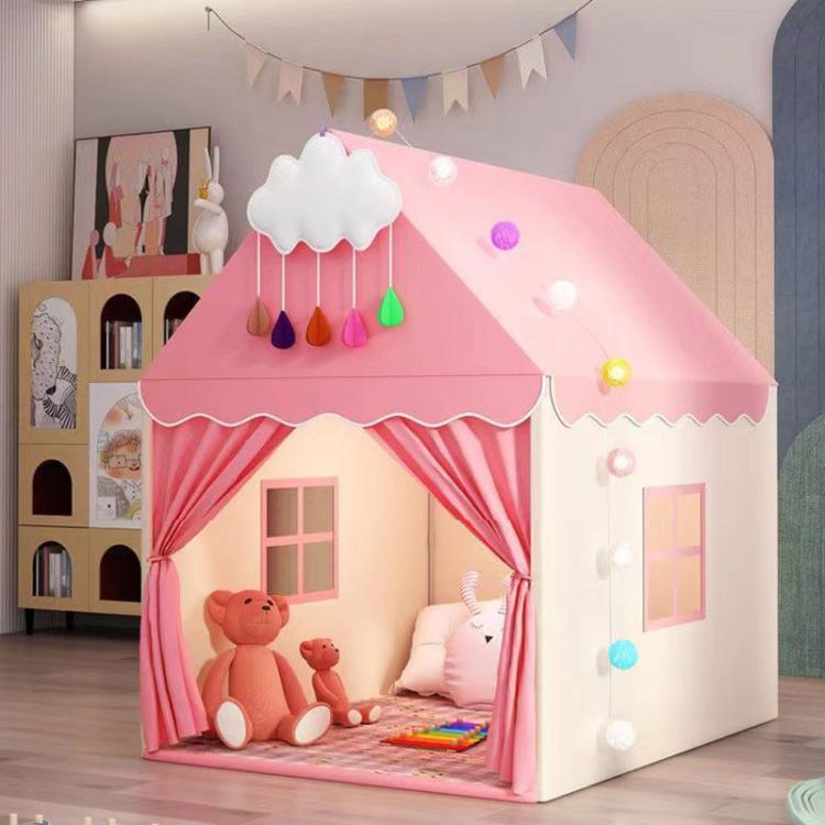 Breathable Spacious Kids Tent Indoor Playhouse Castle Play House(Pink)