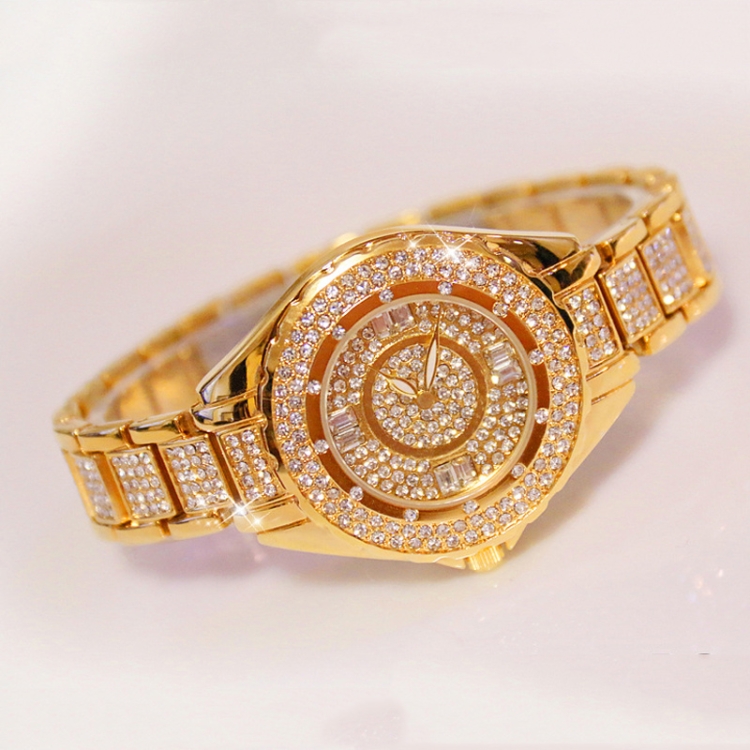 BS Bee Sister FA0917L Niche Full Diamond Ladies Watch(Gold)